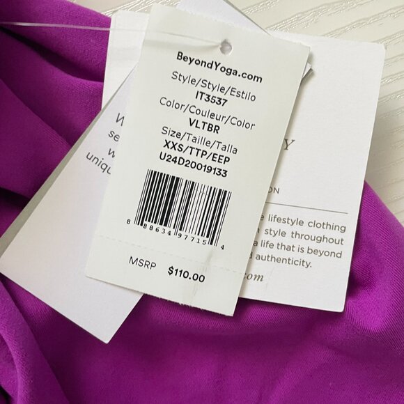 Beyond Yoga Women's Powerbeyond Legging XXS Violet Berry Strive High Waist Midi - Picture 5 of 8